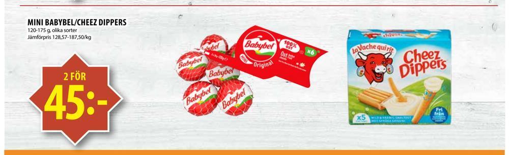 Matvärlden Tensta Mini babybel/cheez dippers erbjuda