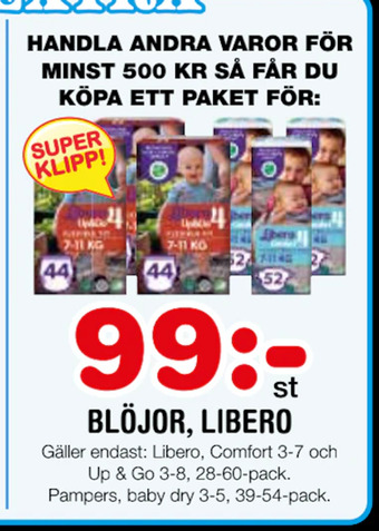 Nya Pulsen Blöjor, libero erbjuda