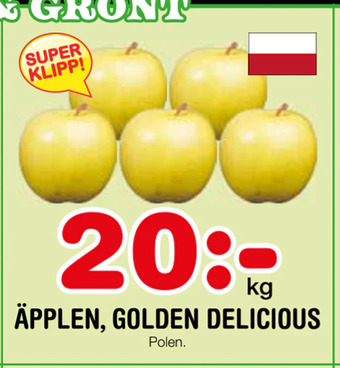 Nya Pulsen Äpplen, golden delicious erbjuda