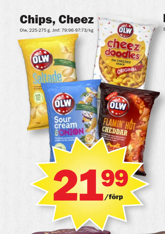 Pekås Chips, cheez erbjuda