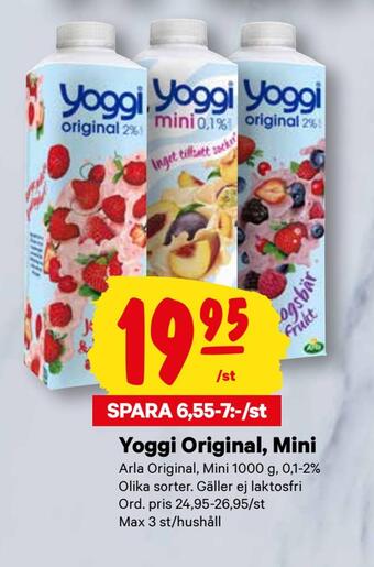 minmatbutik Yoggi original, mini erbjuda
