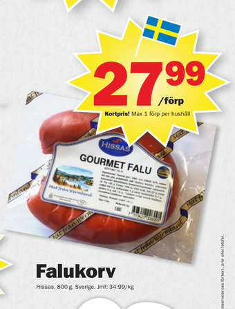 Pekås Falukorv erbjuda