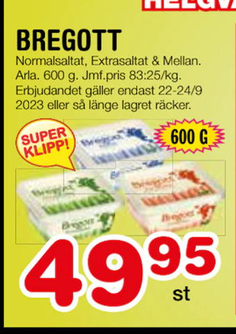 Nya Pulsen Bregott erbjuda