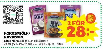 Stora Coop Kokosmjölk/ kryddmix erbjuda