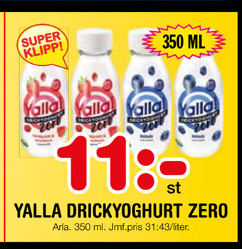 Nya Pulsen Yalla drickyoghurt zero erbjuda