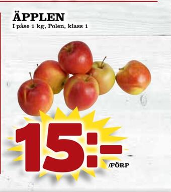 Supergrossen Äpplen erbjuda