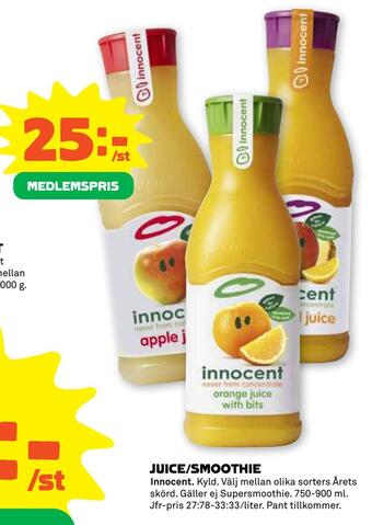 Stora Coop Juice/smoothie erbjuda