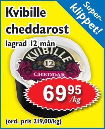 T-jarlen Kvibille cheddarost erbjuda