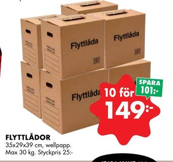 ÖoB Flyttlådor erbjuda