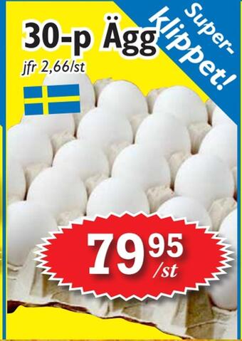 T-jarlen 30-p ägg erbjuda