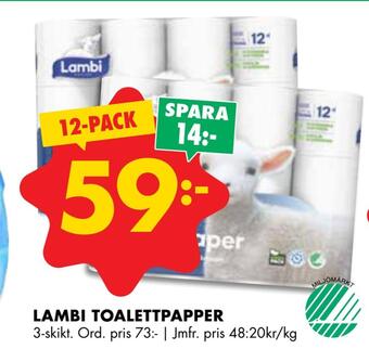 ÖoB Lambi toalettpapper erbjuda