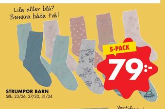 ÖoB Strumpor barn erbjuda