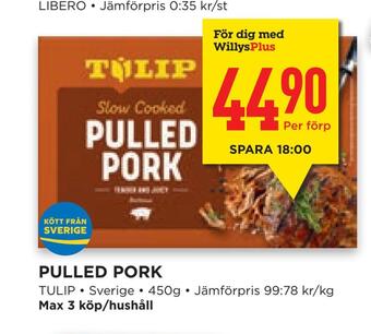 Willys Hemma Pulled pork erbjuda