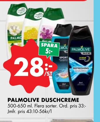 ÖoB Palmolive duschcreme erbjuda