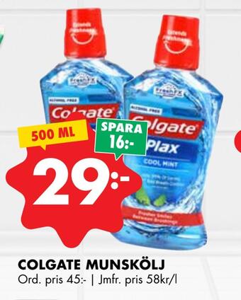 ÖoB Colgate munskölj erbjuda