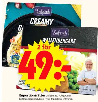 ICA Supermarket Dafgård Enportionsrätter 350-420g erbjuda
