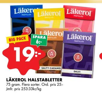 ÖoB Läkerol halstabletter erbjuda