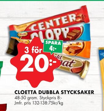 ÖoB Cloetta dubbla stycksaker erbjuda