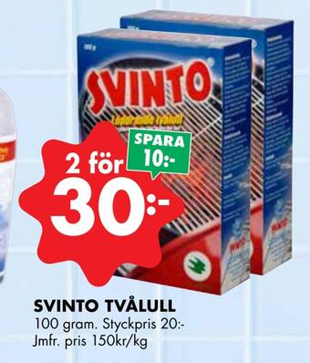 ÖoB Svinto tvålull erbjuda