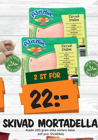 Bazaar Food market Skivad mortadella erbjuda