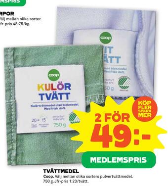 Coop Forum Tvättmedel erbjuda