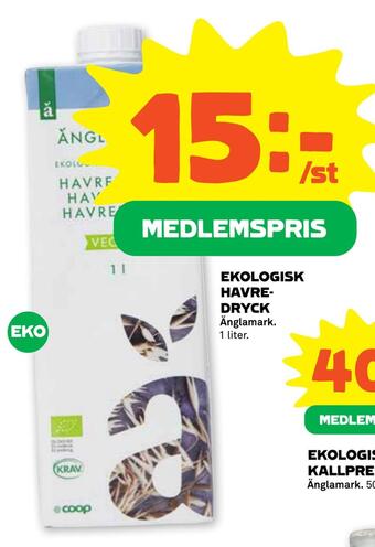 Coop Forum Ekologisk havredryck erbjuda