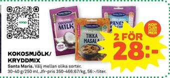 Coop Forum Kokosmjölk/ kryddmix erbjuda