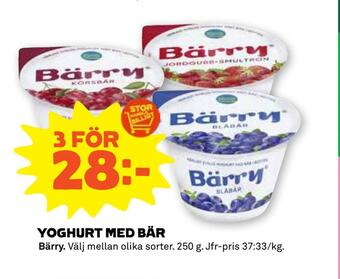 Stora Coop Yoghurt med bär erbjuda