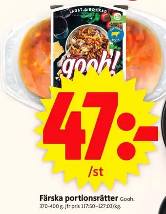 ICA Supermarket Gooh Färska portionsrätter 370-400g erbjuda