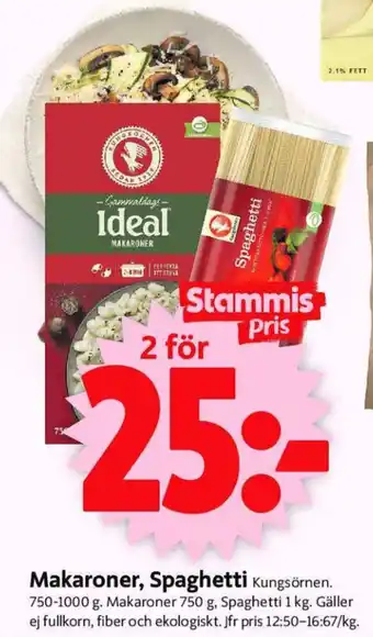 ICA Supermarket Makaroner, Spaghetti 750-1000g erbjuda