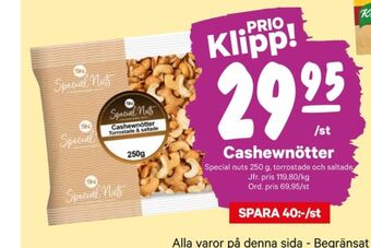City Gross Special nuts cashewnötter erbjuda