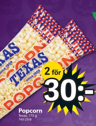 DollarStore Texas popcorn erbjuda