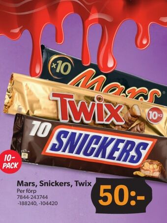 DollarStore Twix chokladbar erbjuda