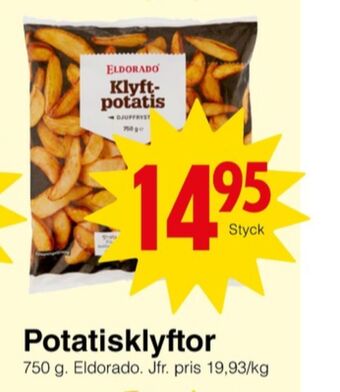 Matöppet Eldorado potatisklyftor erbjuda