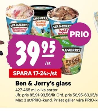 Ben & jerrys glass
