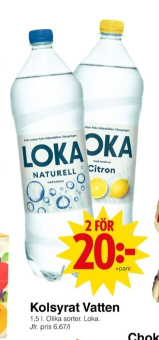 Matöppet Citron mineralvatten erbjuda