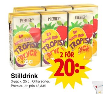 Matöppet Premier fruktdryck erbjuda