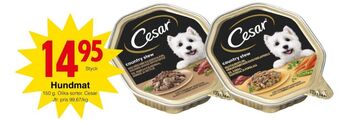 Matöppet Cesar hundmat erbjuda