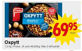 Matöppet Findus färdigrätter erbjuda