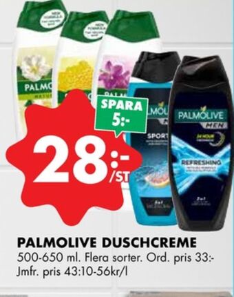 ÖoB Palmolive duschtvål erbjuda