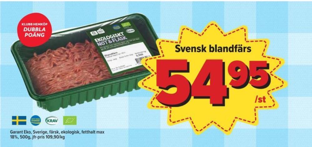 Östenssons Garant blandfärs max 18% erbjuda