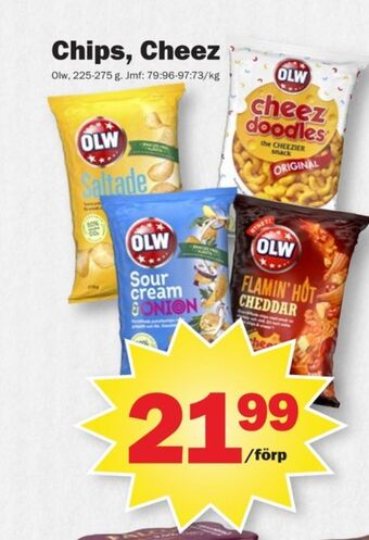 Pekås Olw ostbågar erbjuda