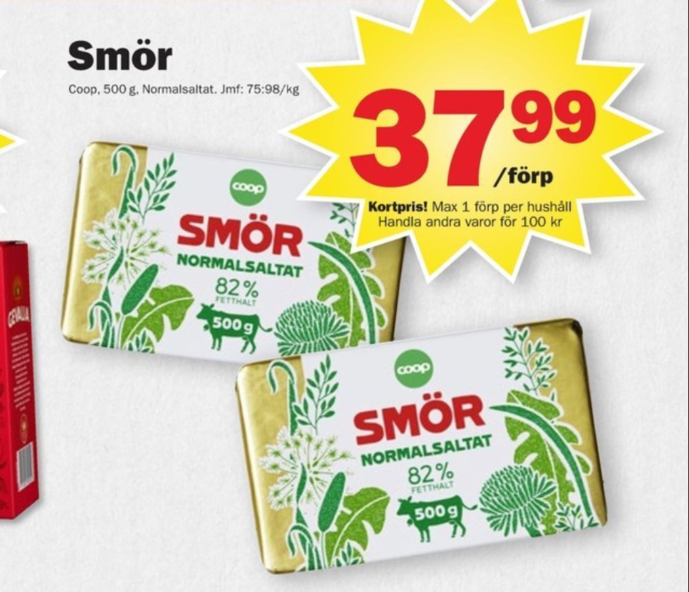 Pekås Coop smör erbjuda