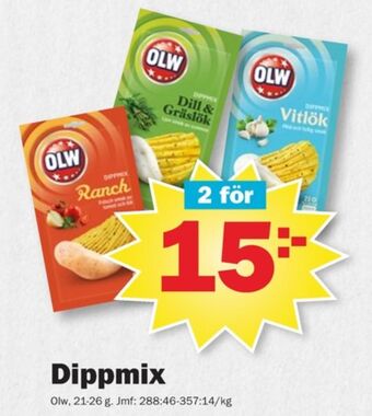 Pekås Olw dipmix erbjuda