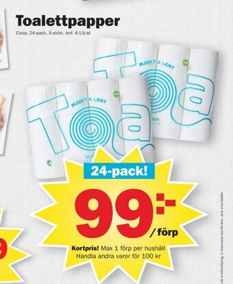 Pekås Coop toalettpapper erbjuda
