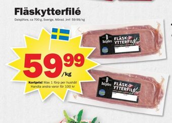 Pekås Dalsjöfors fläskytterfilé erbjuda