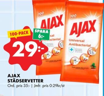 ÖoB Ajax rengöringsdukar erbjuda