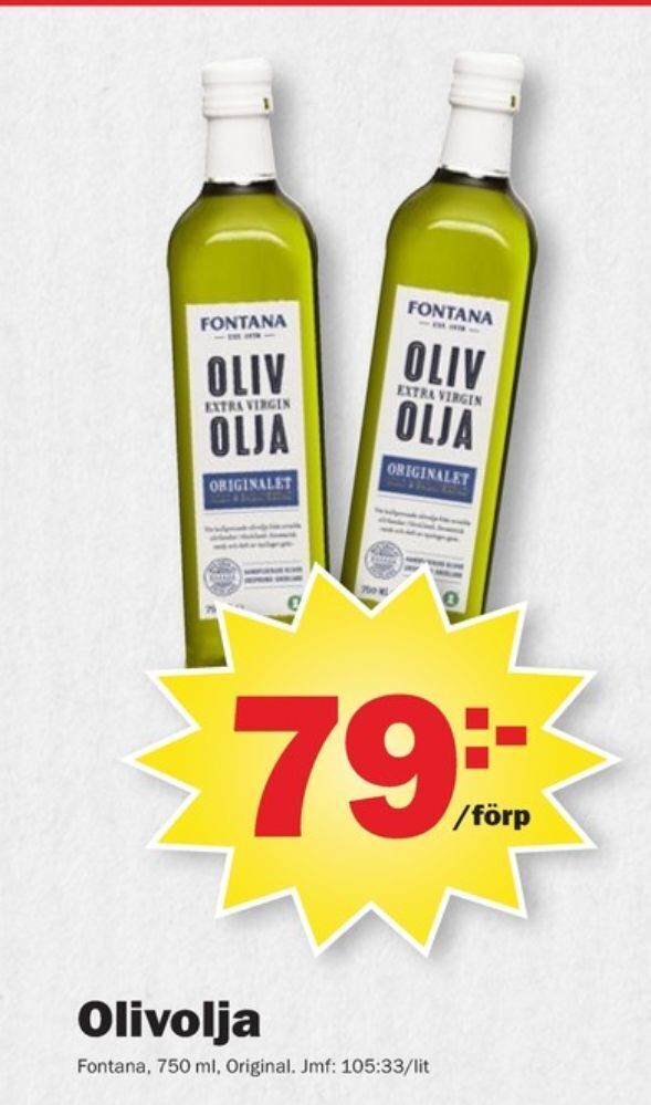 Pekås Fontana olivolja erbjuda