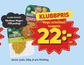 Östenssons Garant vegoschnitzel erbjuda