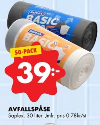 ÖoB Saplex avfallspåsar erbjuda